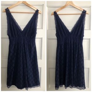 Blue lace dress